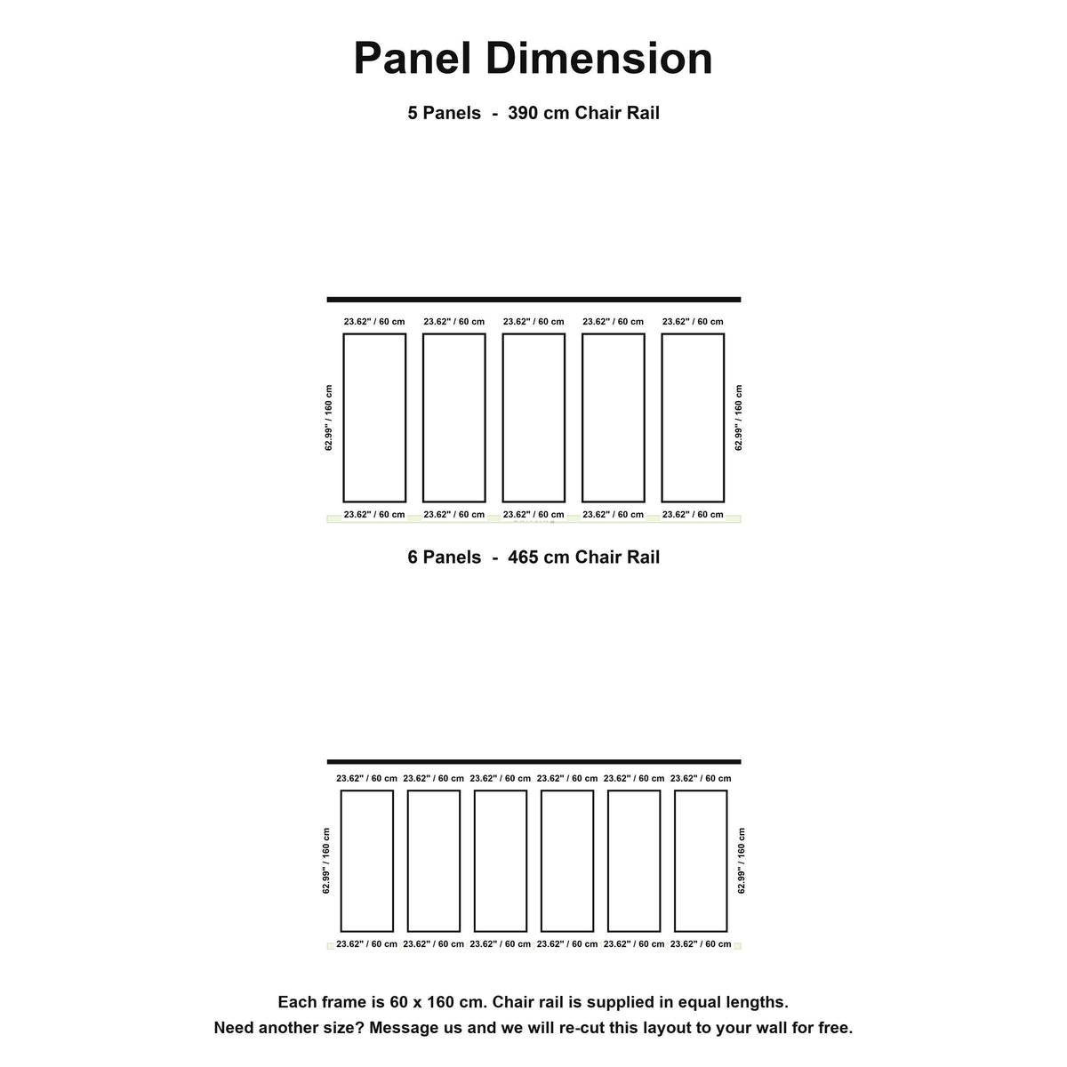 Half Wall Paneling Kit panel dimension guide