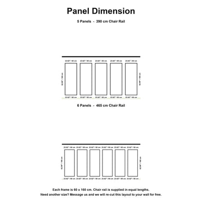 Half Wall Paneling Kit panel dimension guide