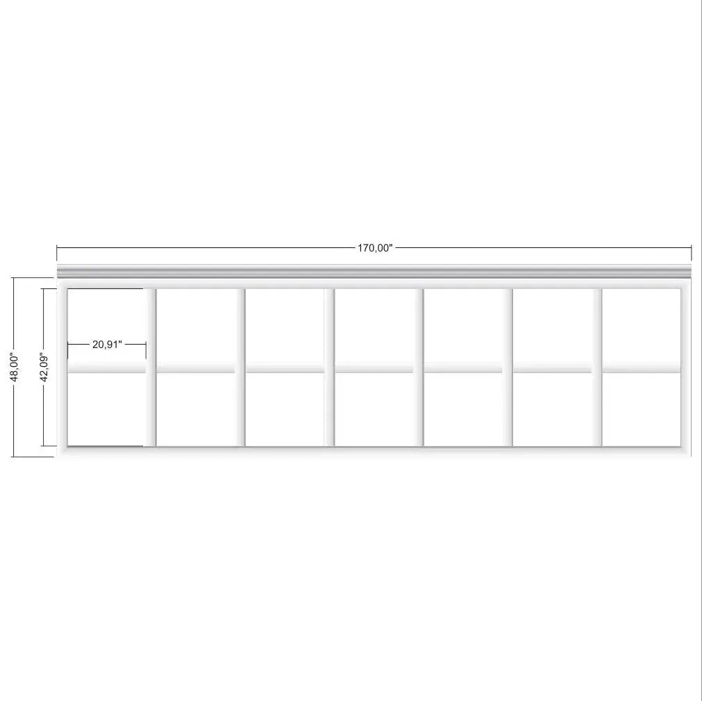 Half Wall Picture Frame Molding Kit numbered piece assembly diagram