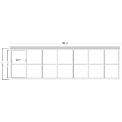 Half Wall Picture Frame Molding Kit numbered piece assembly diagram