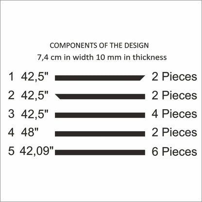 Half Wall Paneling cut list: strip lengths and piece counts