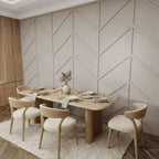 Living Room Herringbone Pattern Wall Molding Kit, Ready to Assemble for Living Areas | Pre-Cut & Primed