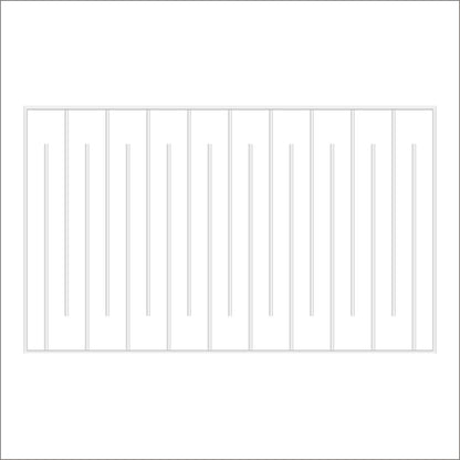 Minimalist Wall Paneling layout drawing with frame dimensions