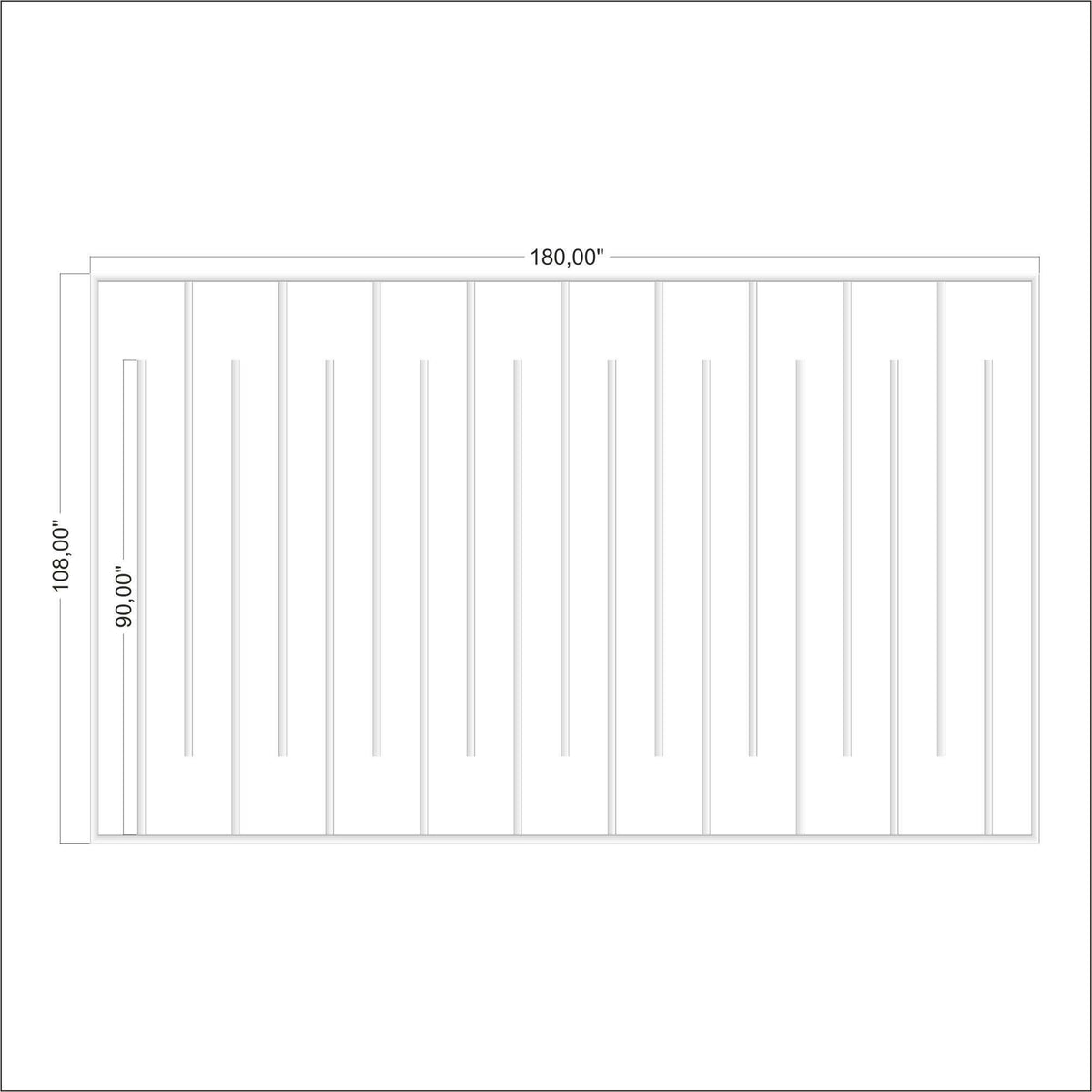 Minimalist Wall Paneling numbered piece assembly diagram
