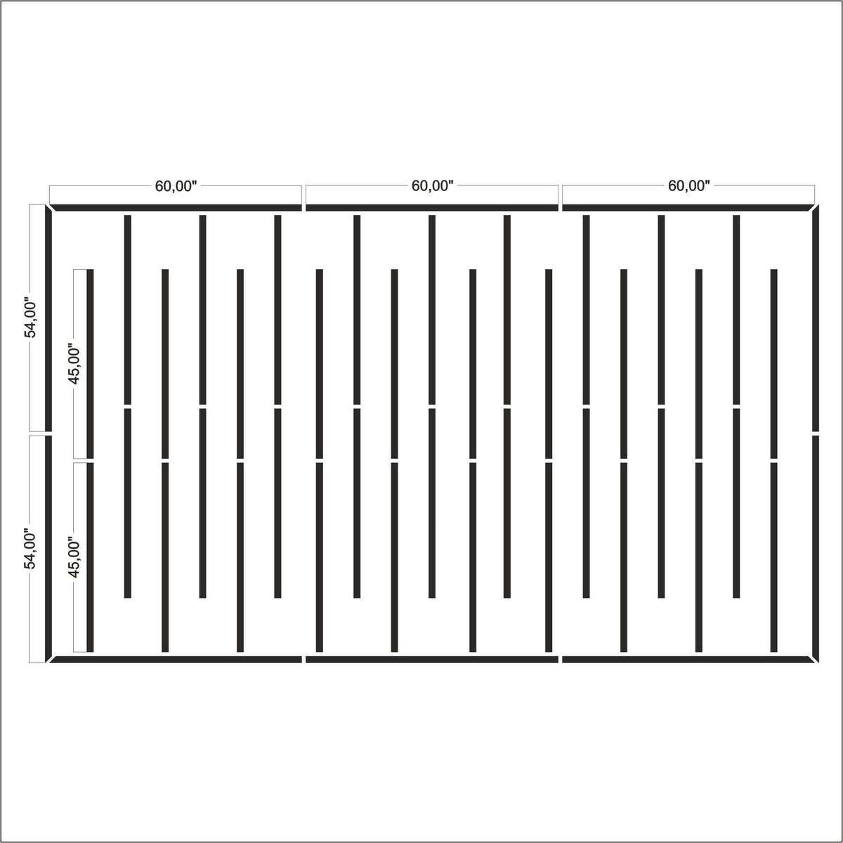 Minimalist Wall Paneling alternate layout drawing