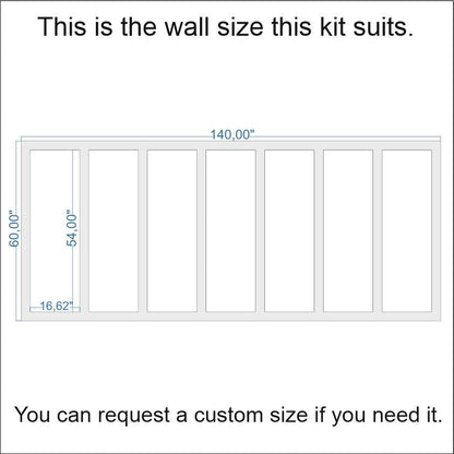 Wall size the Modern Farmhouse Shaker Wall Panels fits (custom sizes available)