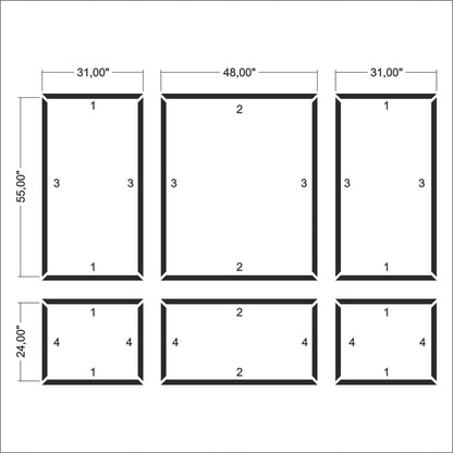 Modern Wall Trim Kit frame outline layout