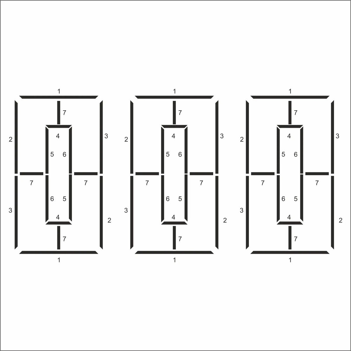 Modern Wainscoting Kit numbered piece assembly diagram