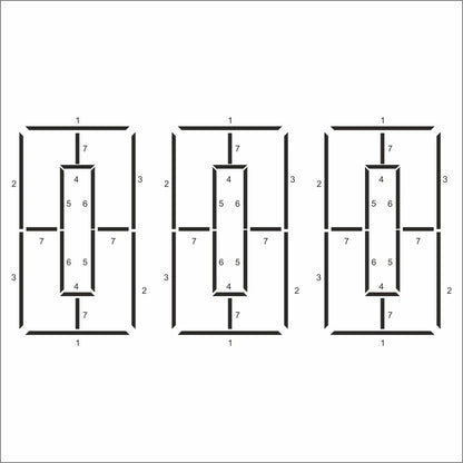 Modern Wainscoting Kit numbered piece assembly diagram
