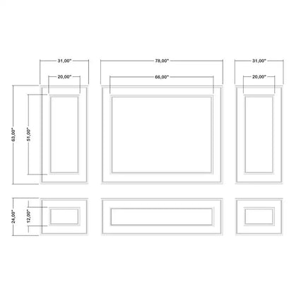 Nursery Box Molding Kit layout drawing with frame dimensions