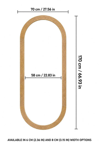 Oval Feature Wall Panels dimensions and package contents