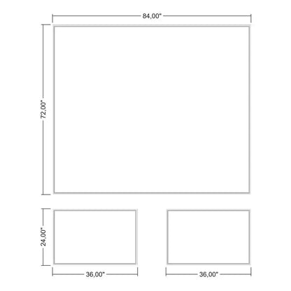 Peel and Stick Wall Molding layout drawing with frame dimensions