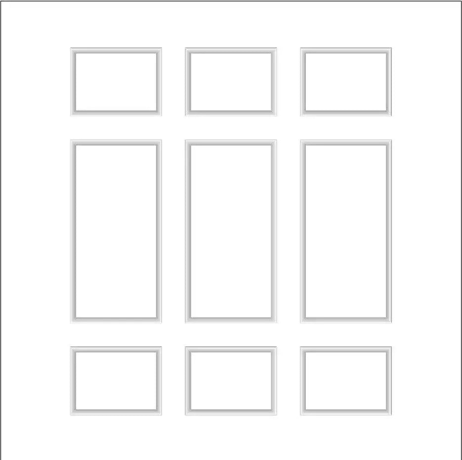 Peel and Stick Picture Frame Molding numbered piece assembly diagram