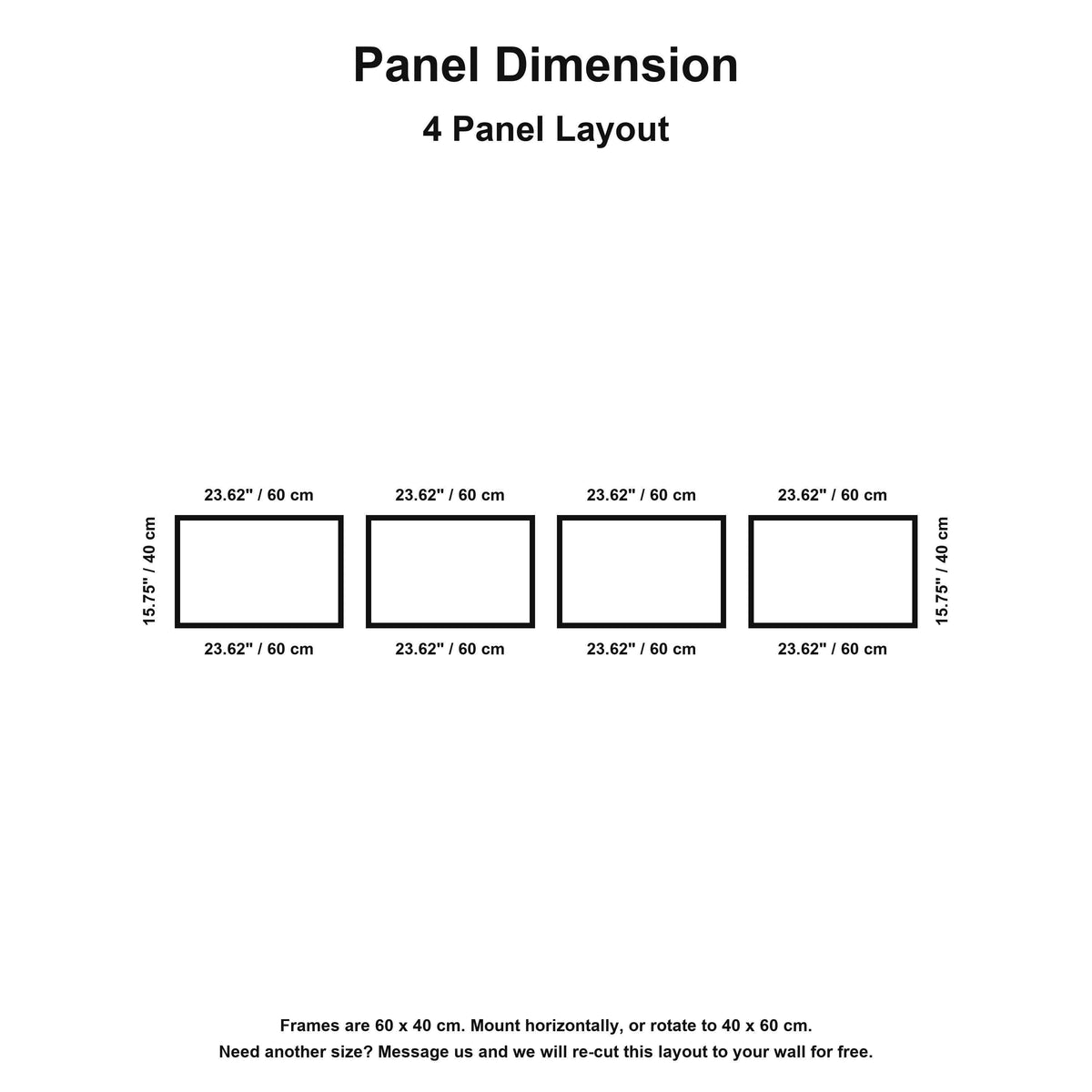 Peel and Stick Wainscoting Kit size options chart