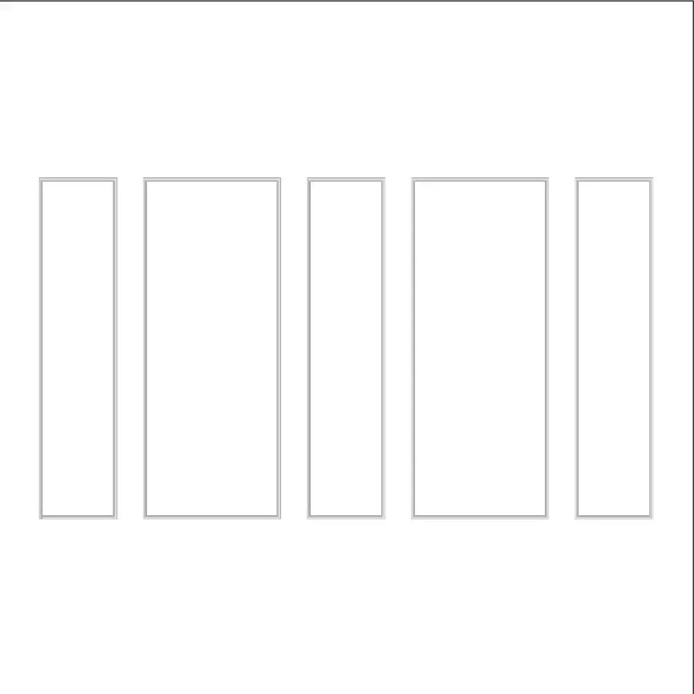 Peel and Stick Wainscoting layout drawing with frame dimensions
