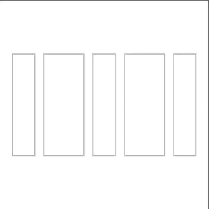 Peel and Stick Wainscoting layout drawing with frame dimensions