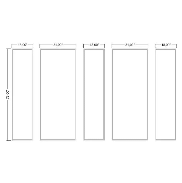 Peel and Stick Wainscoting numbered piece assembly diagram
