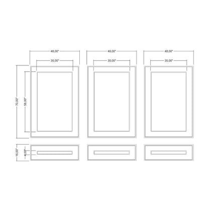 Picture Frame Molding Kit layout drawing with frame dimensions