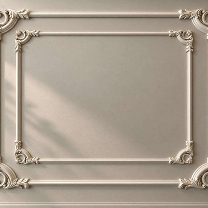 Picture frame molding with ornate corner appliques