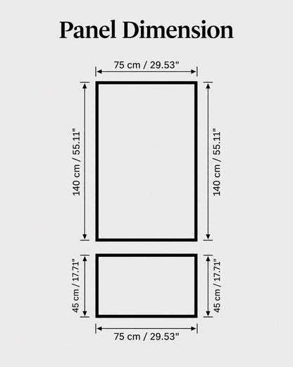 Picture Frame Wall Molding Package panel dimension guide