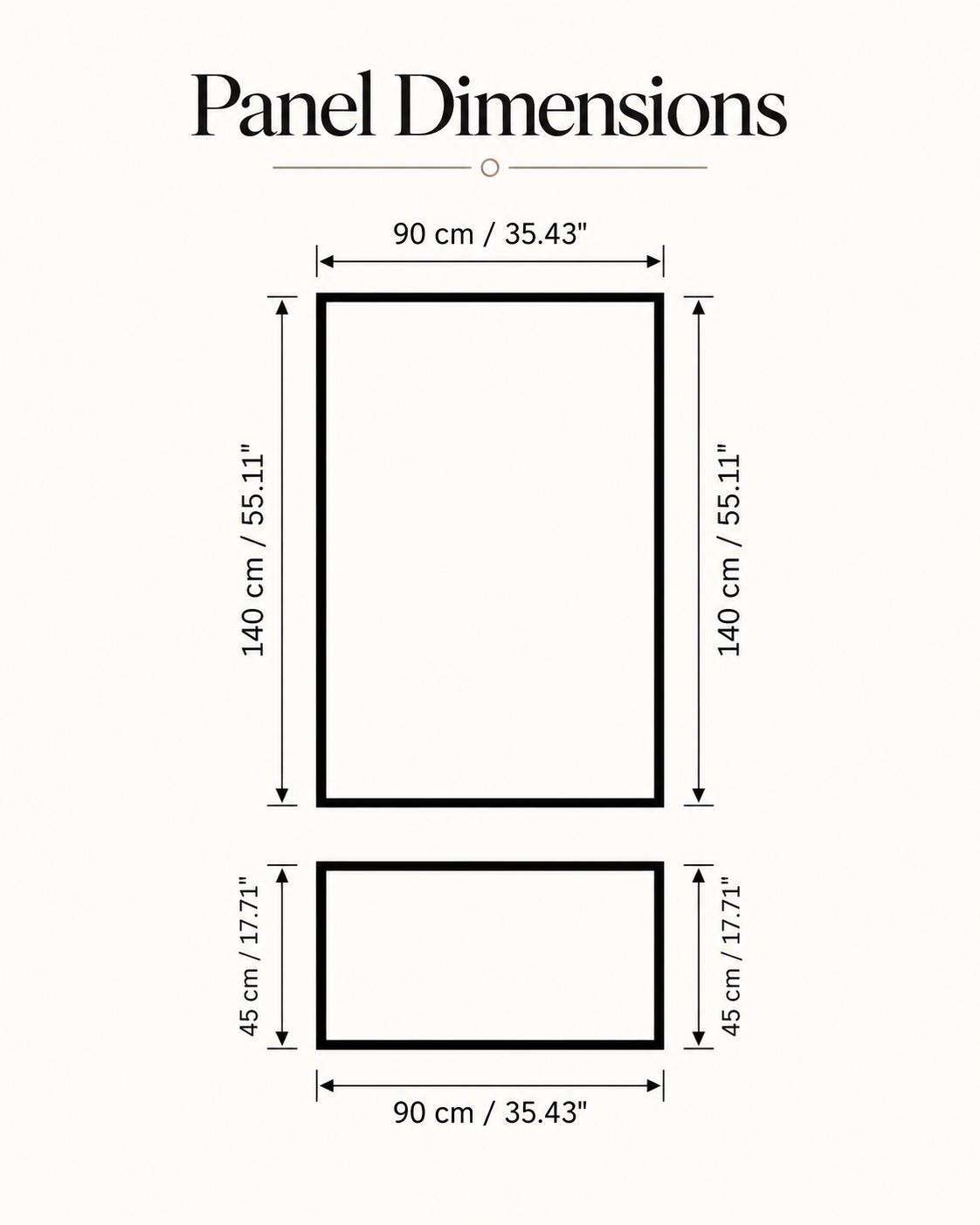 Picture Frame Wall Molding Package size options chart