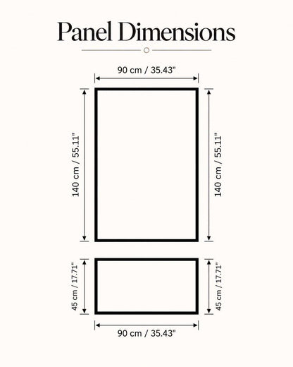 Picture Frame Wall Molding Package size options chart