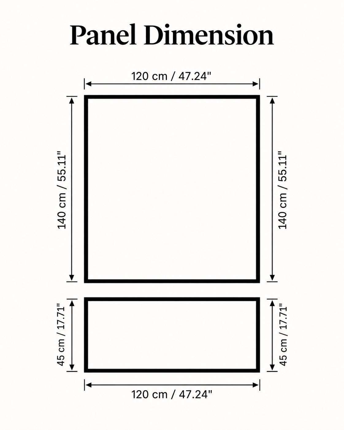 Picture Frame Wall Molding Package dimension chart, option 5