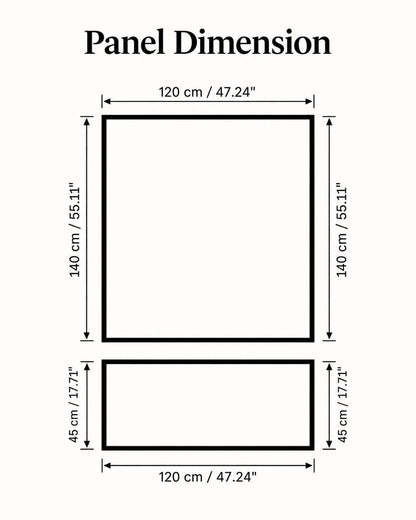 Picture Frame Wall Molding Package dimension chart, option 5
