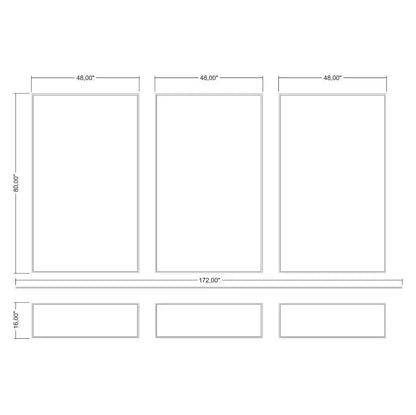 Wall Molding Kit with Chair Rail numbered piece assembly diagram