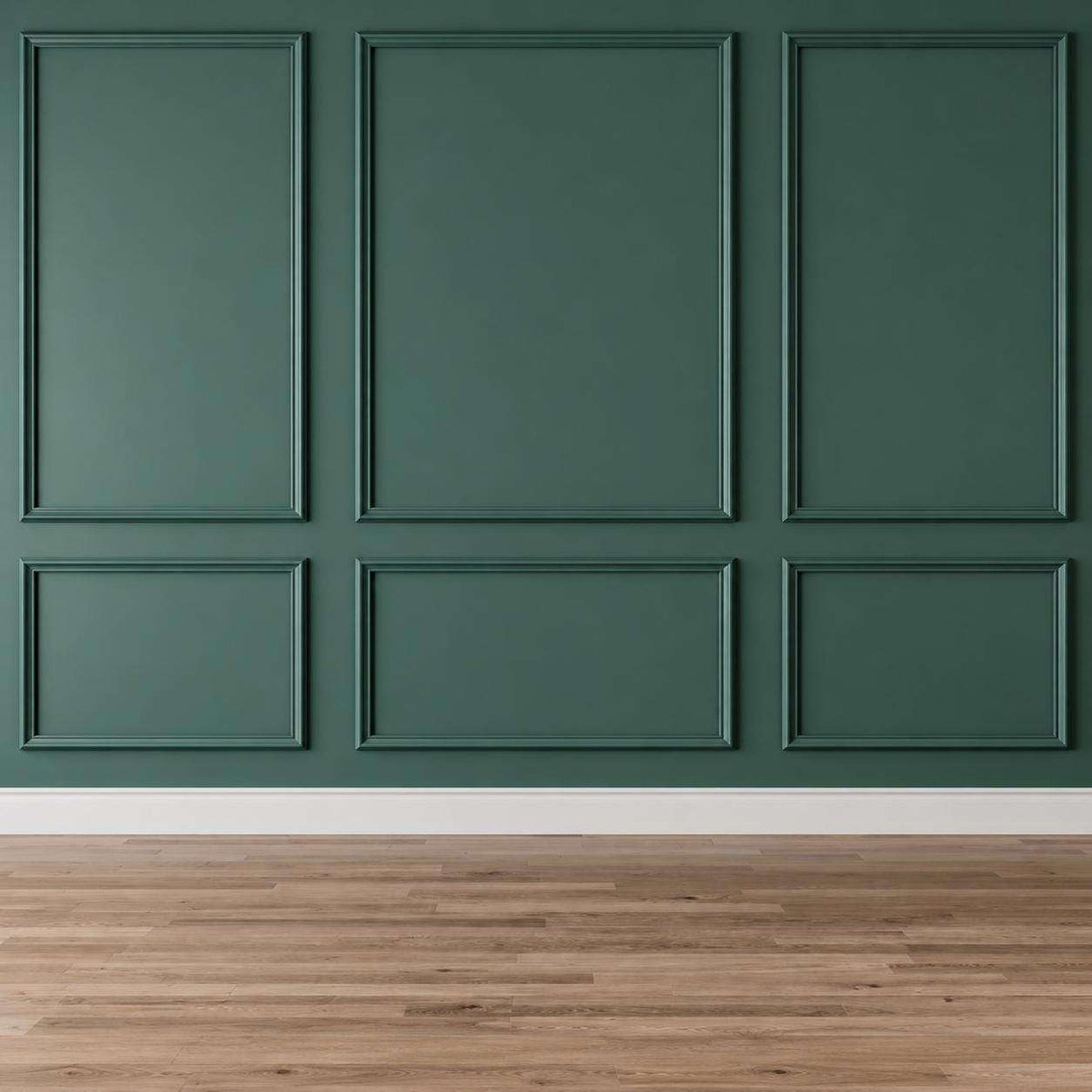 Ready to Assemble Wall Molding Package, forest green double picture frame wall molding