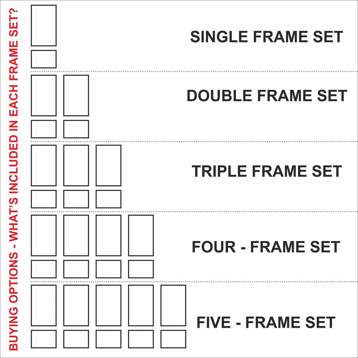 Self-Adhesive Wall Trim Kit buying options: single to five frame sets