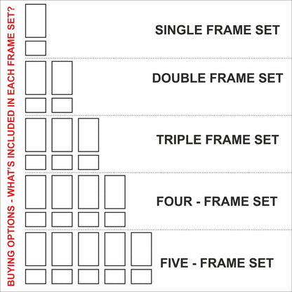 Self-Adhesive Wall Trim Kit buying options: single to five frame sets