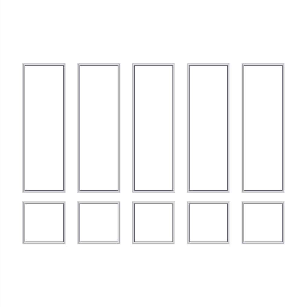 Shadow Box Picture Frame Wall Molding layout drawing with frame dimensions
