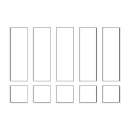 Shadow Box Picture Frame Wall Molding layout drawing with frame dimensions