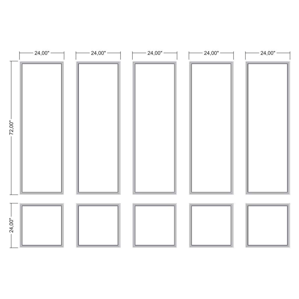 Shadow Box Picture Frame Wall Molding numbered piece assembly diagram