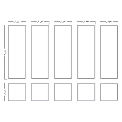 Shadow Box Picture Frame Wall Molding numbered piece assembly diagram