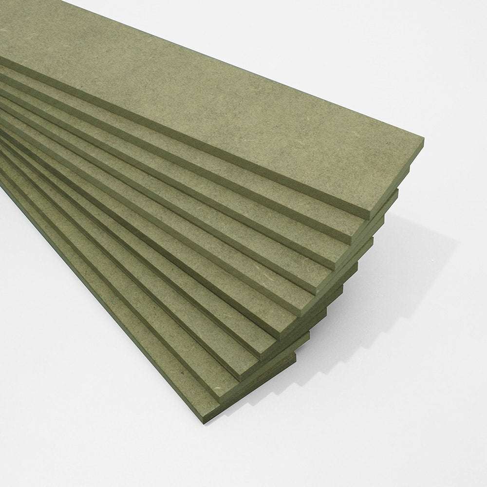 Moisture resistant MDF boards used for the Shaker Wall Paneling Kit