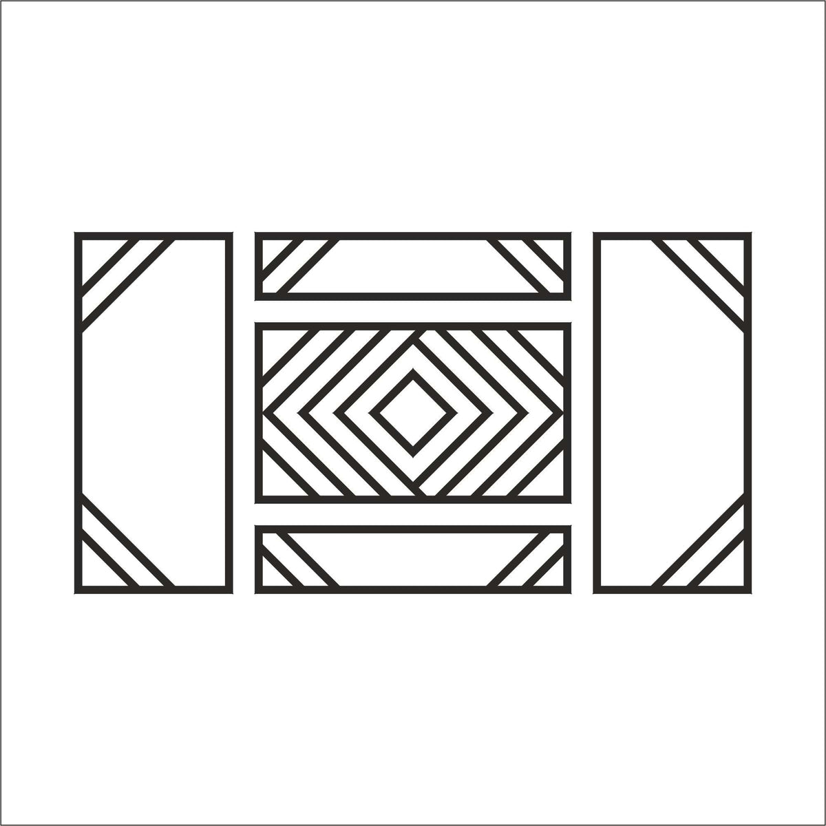 Square Edge Wall Molding numbered piece assembly diagram