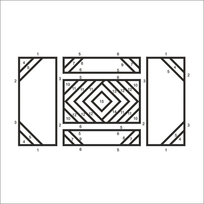 Square Edge Wall Molding frame outline layout