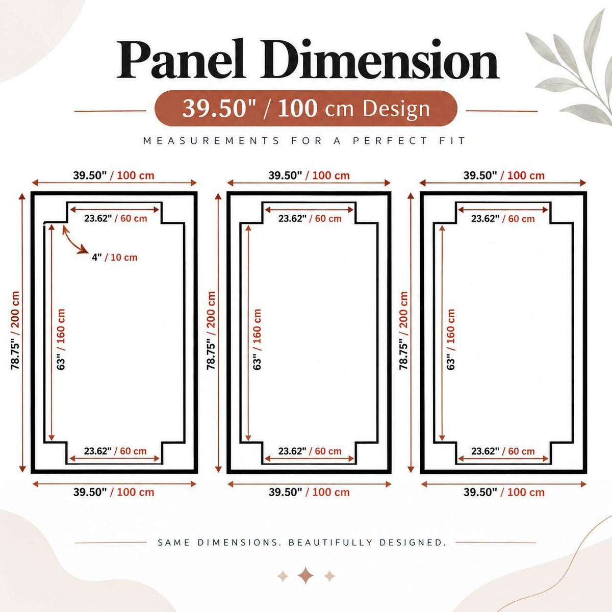 Step Corner Wall Molding Kit panel dimension guide
