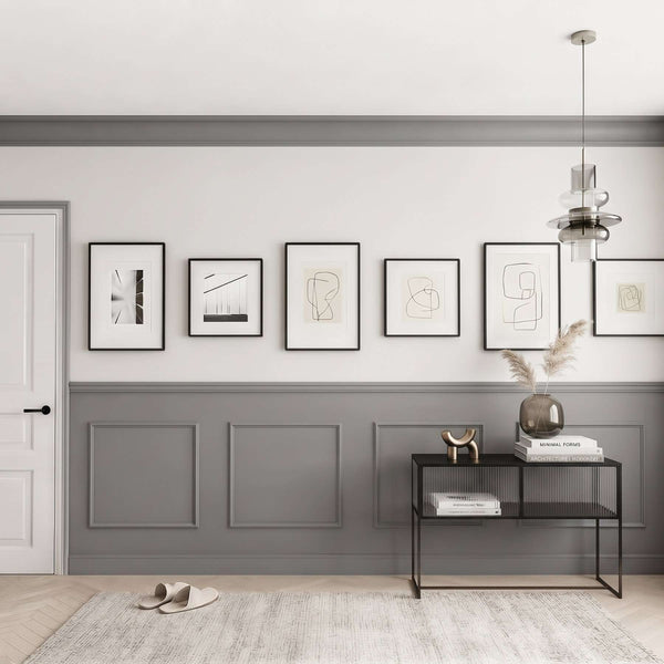 Half Wall Paneling Ready to Assemble Wainscoting Kit, 4 Bottom Frames