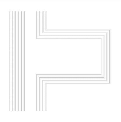 TV Media Wall Panels layout drawing with frame dimensions