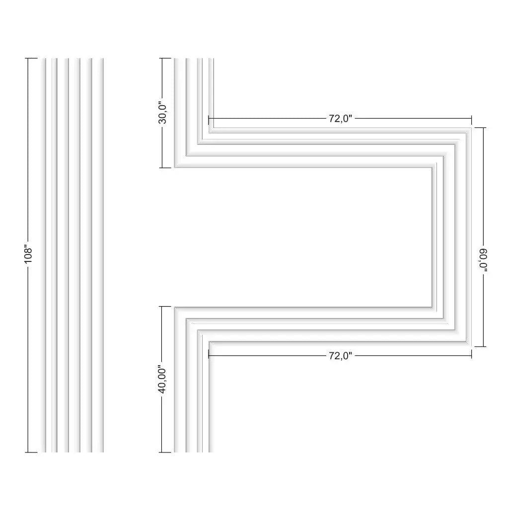 TV Media Wall Panels numbered piece assembly diagram