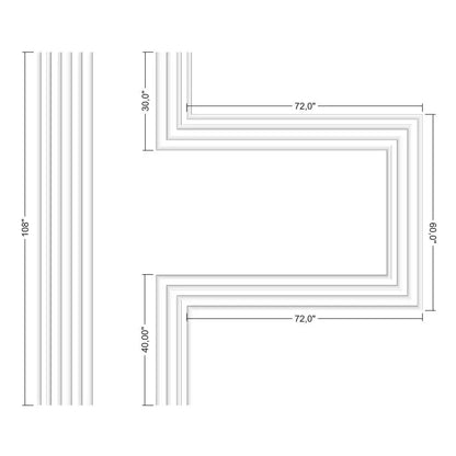 TV Media Wall Panels numbered piece assembly diagram