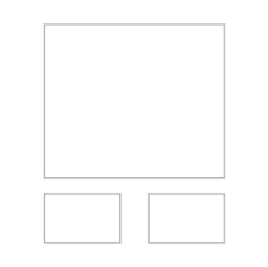 Wainscoting Panels layout drawing with frame dimensions alternate view