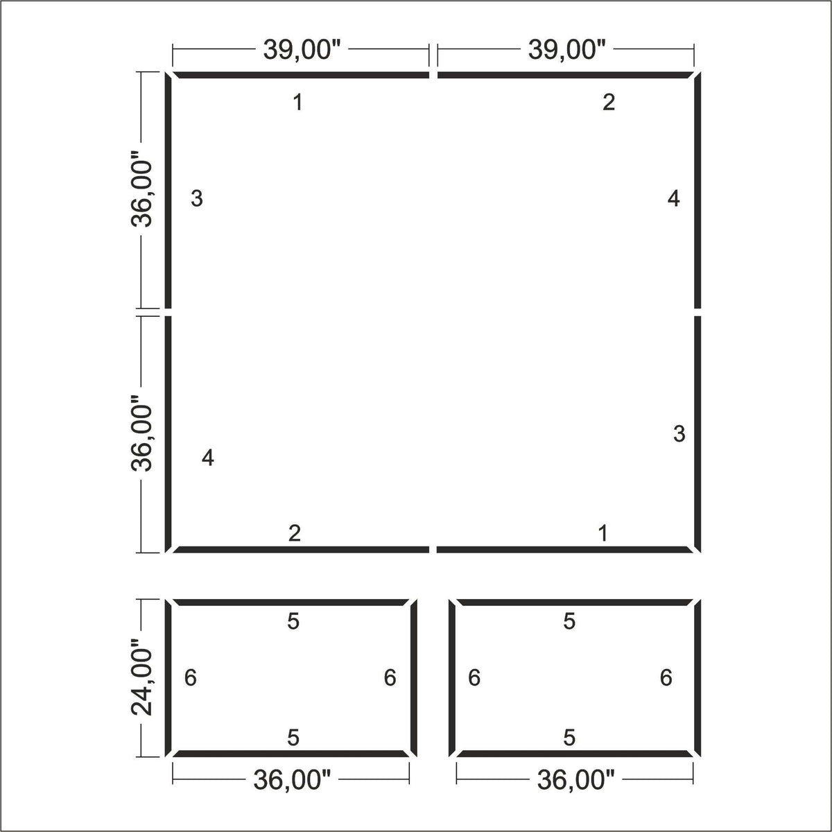 Wainscoting Panels frame outline layout