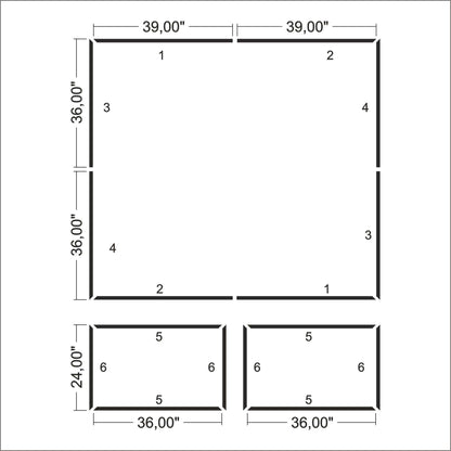 Wainscoting Panels frame outline layout