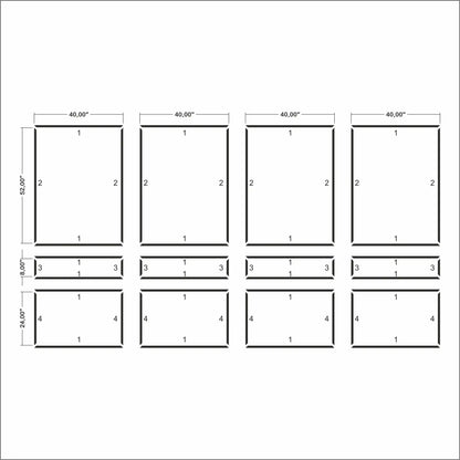 Wall Molding Kit numbered piece assembly diagram
