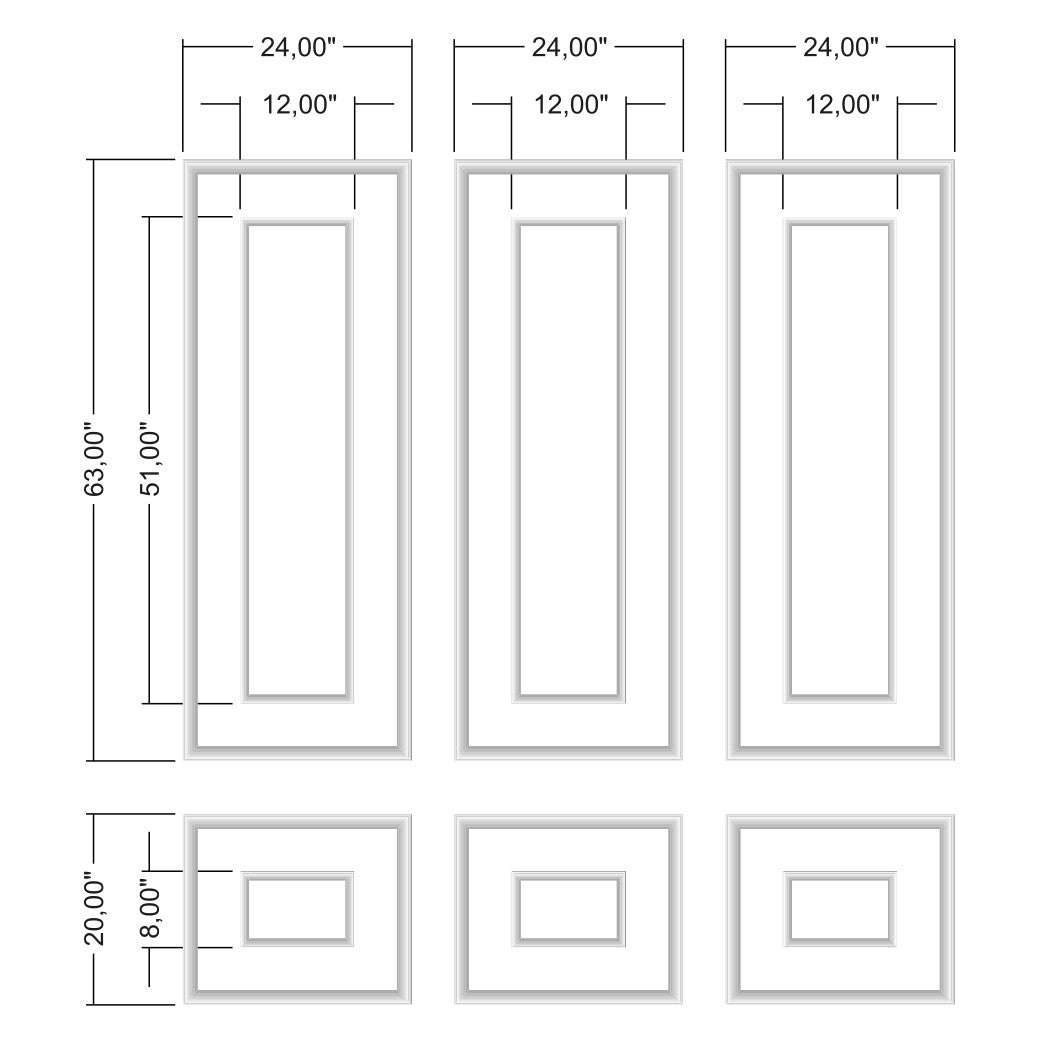 White Wall Molding Kit numbered piece assembly diagram